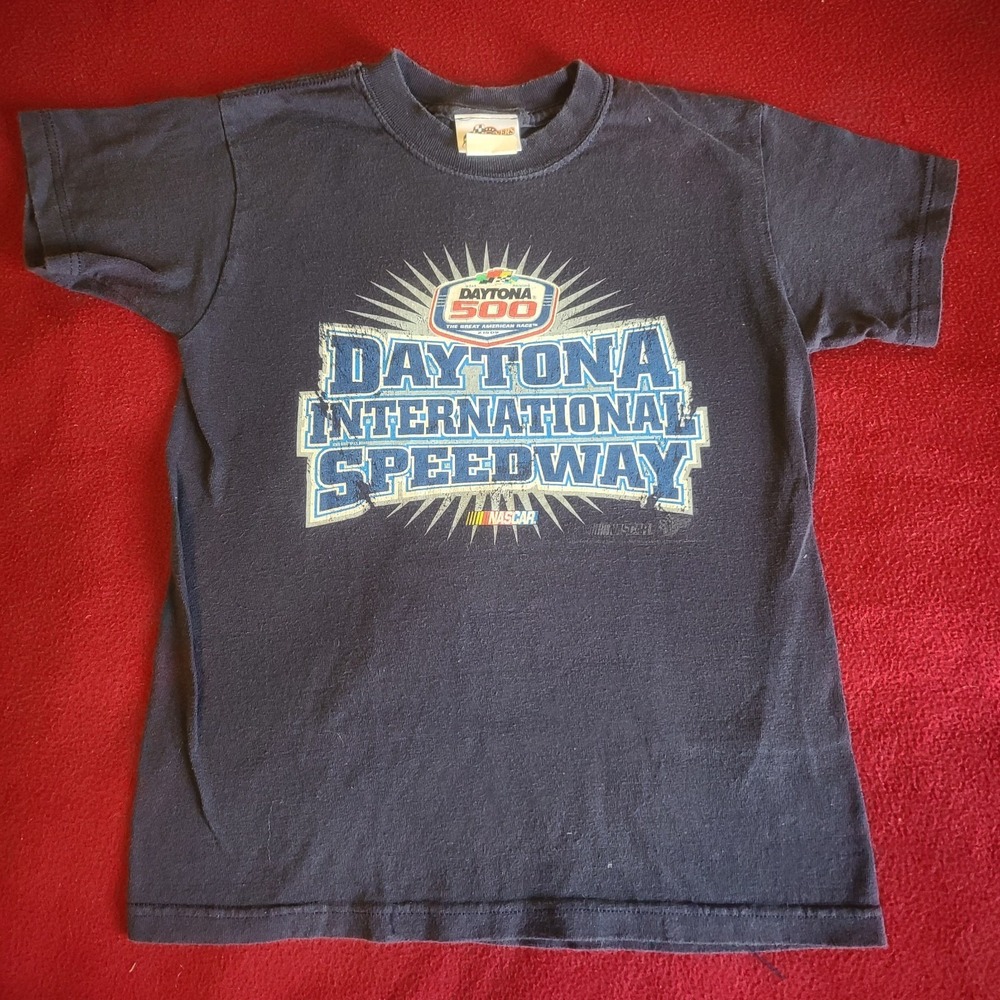 True Vintage NASCAR  2009 Daytona 500 Grahic‎ Tee Shirt Youth Med 10/12 Y2k Race